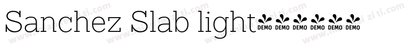 Sanchez Slab light字体转换